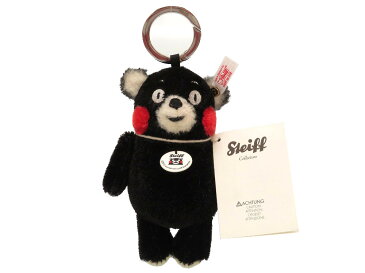 新品同様 シュタイフ社 キーリング くまモン 3500体限定 モヘア コットン ブラック ぬいぐるみ クマ 熊 黒 0067 【中古】 steiff