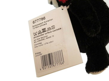 新品同様 シュタイフ社 キーリング くまモン 3500体限定 モヘア コットン ブラック ぬいぐるみ クマ 熊 黒 0067 【中古】 steiff