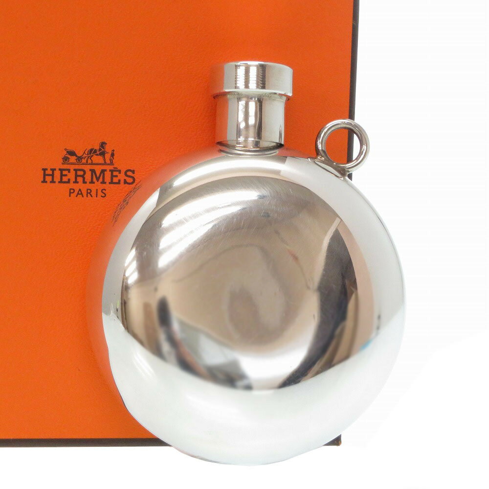 美品 エルメス シルバー スキットル ウイスキー ボトル シルバー925/銀製品 0062【中古】HERMES