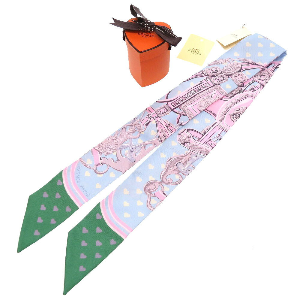 未使用 エルメス ブリッド ドゥ ガラ ラヴ ハートツイリー スカーフ シルク ヴェールドー パルム ヴィユローズ 0188 【中古】 HERMESのサムネイル