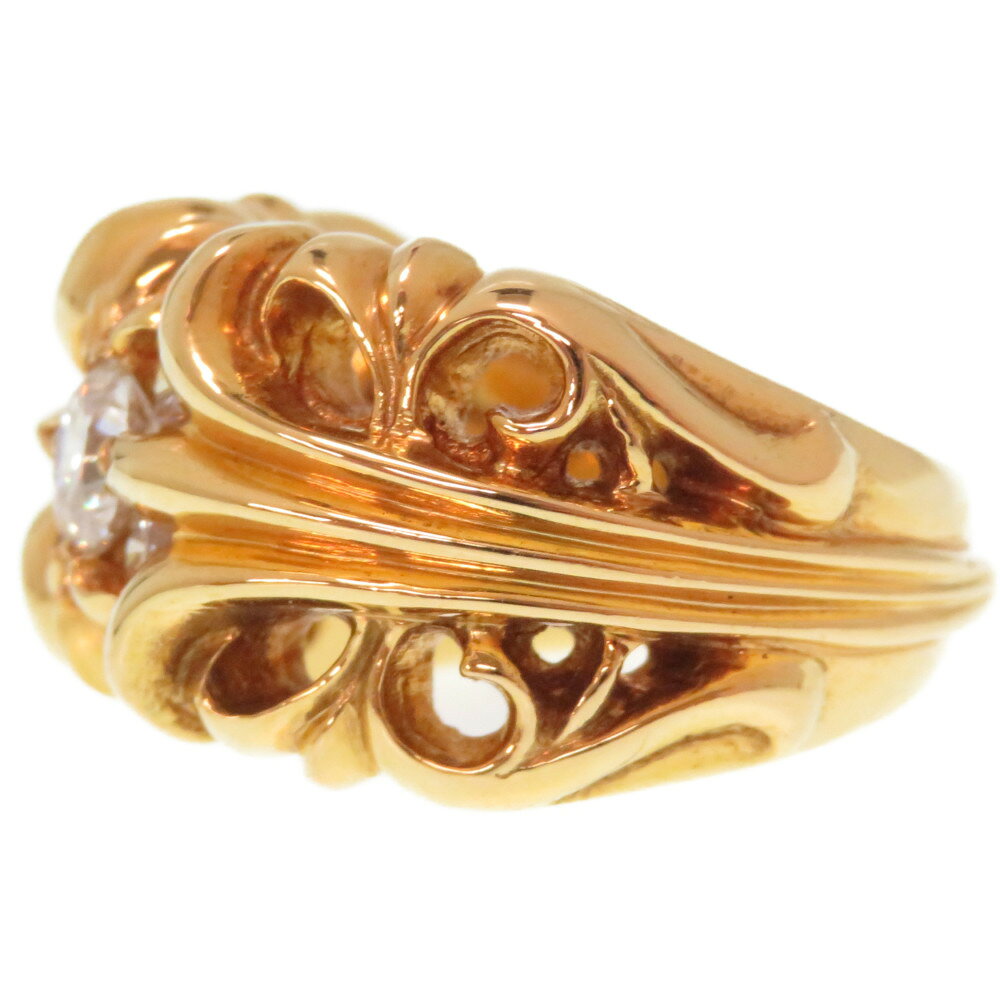 新品同様 クロムハーツ RNG K&T 5DMND K&T 5P ダイヤモンド 22K リング K22YG イエローゴールド 指輪 14号 メンズ 0151 【中古】CHROME HEARTS