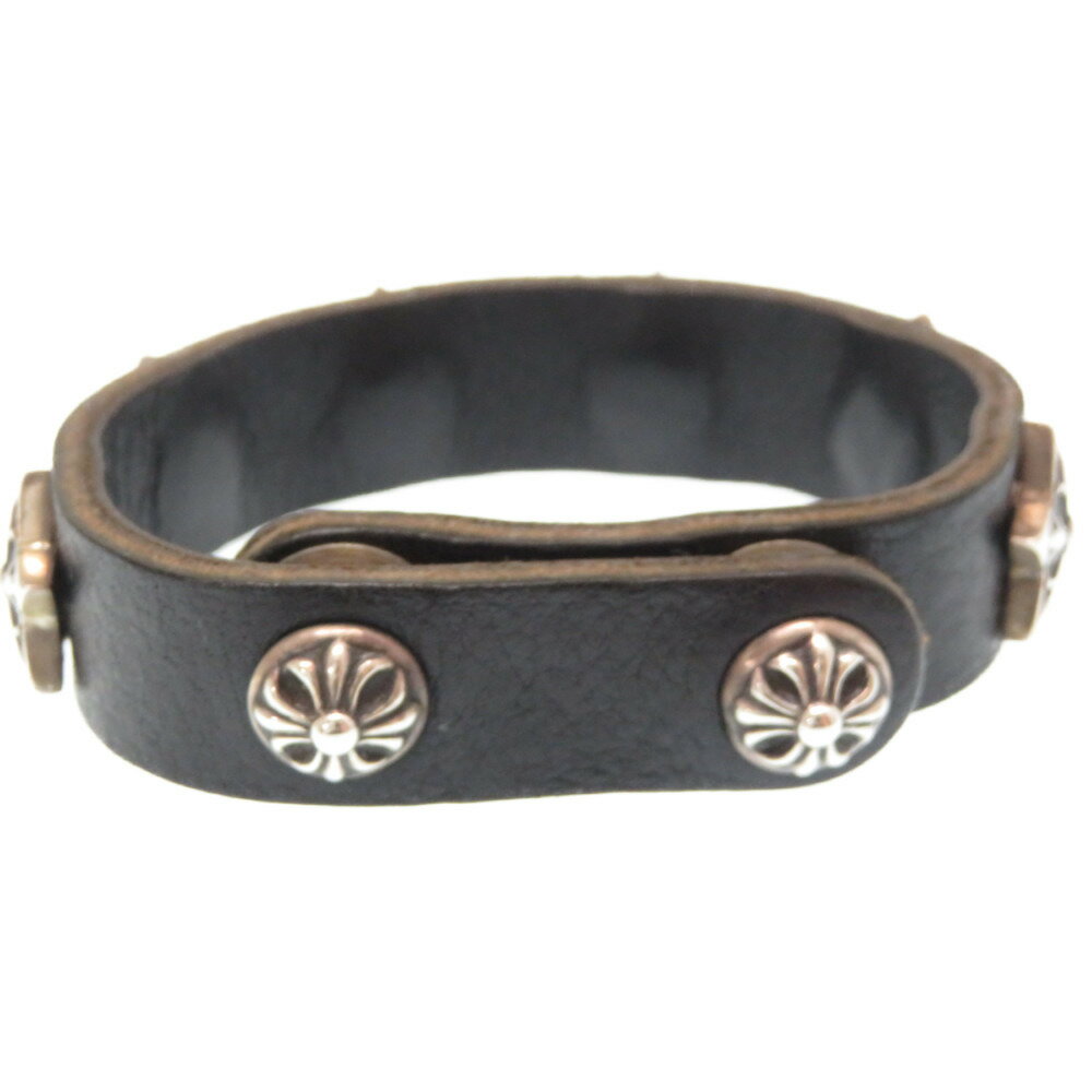10 Off 美品 クロムハーツ スタースタッズ 2ボタン 2スナップ レザーブレスレット 黒 シルバー925 サイズ8 0186 Chrome Hearts life time店 10 Off 美品 クロムハーツ スタースタッズ 2ボタン 2スナップ レザーブレスレット 黒 シルバー925 サイズ8 0186 Chrome Hearts life time店