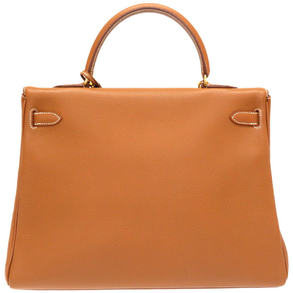 新品同様 エルメス ケリー35 内縫い トゴ ゴールド 2WAY ショルダー ハンドバッグ ゴールド金具 □C刻印 0061【中古】HERMES ストラップ対