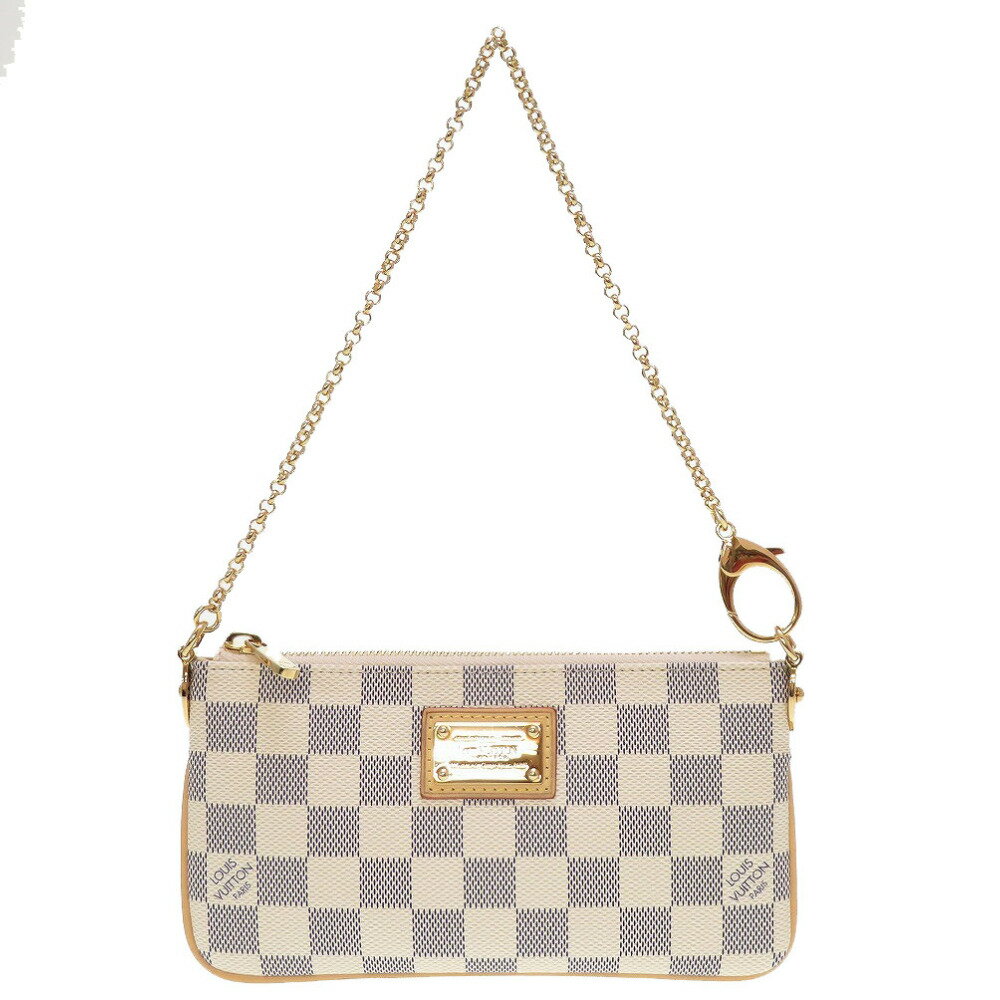 新品同様 ルイヴィトン ダミエアズール N60027 ポシェットミラMM アクセサリーポーチ 0054【中古】LOUIS VUITTON