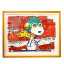 美品 トム・エバーハート LOW FAT MEAL OVER SANTA MONICA リトグラフ スヌーピー 絵画 絵 0074Tom Everhart