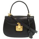 グッチ レディロック レザー ブラック ゴールド金具 000 46 0210 2WAY ハンドバッグ 黒 0066 【中古】 GUCCI(4)