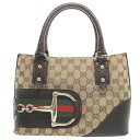 美品 グッチ 137475 シェリー GGキャンバス レザー ベージュ ブラウン 茶 ハンドバッグ 1789【中古】GUCCI(4)