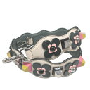 新品同様 フェンディ ストラップユー フラワー スタッズ レザー アイボリー ショルダーストラップ 1172【中古】FENDI