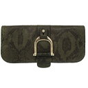 美品 グッチ グリーンパイソン レザー グリーン シルバー クラッチバッグ 0528【中古】GUCCI
