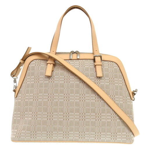 新品同様 バーバリー ハンドバッグ キャンバス ベージュ ハンドバッグ 1791【中古】BURBERRY 新品同様 バーバリー ハンドバッグ キャンバス ベージュ ハンドバッグ 1791【中古】BURBERRY