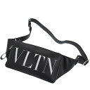 美品 ヴァレンティノ B0719WJW 0NI レザー ブラック ウエストバッグ 黒 0978【中古】VALENTINO