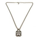 新品同様 シャネル A23K ココマーク メタル ストーン スターペンダント ネックレス 1449【中古】CHANEL