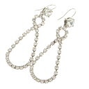 美品 ミュウミュウ ストーン メタル シルバー クリスタル ピアス アクセサリー 1546 【中古】 MIUMIU