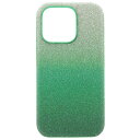 未使用品 スワロフスキー High iPhoneケース iPhone 14 pro 5650677 クリスタル/ポリカーボネート グリーン スマホケース 緑 0...