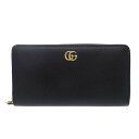 新品同様 グッチ ラウンドファスナー GGマーモント 456117 レザー ブラック 長財布 黒 1001【中古】GUCCI(4)