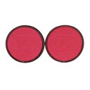 美品 シャネル ココマーク ココボタン 00A レザー メタル ピンク イヤリング アクセサリー 1638 【中古】 CHANEL