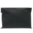 美品 ヴァレクストラ エンベロープ クラッチバッグ カーフ セカンドバッグ ダークグリーン 0377【中古】Valextra