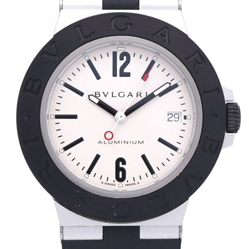 美品 ブルガリ 自動巻き アルミニウム BB40AT 腕時計 アルミ/ラバー ベージュ 0137【中古】BVLGARI メンズ 美品 ブルガリ 自動巻き アルミニウム BB40AT 腕時計 アルミ/ラバー ベージュ 0137【中古】BVLGARI メンズ