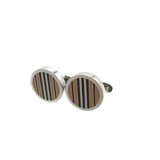 美品 バーバリーブラックレーベル カフリンクス ストライプ サークル カフス メタル ベージュ/ブラック/レッド 0531【中古】BURBERRY BLACK LABEL 美品 バーバリーブラックレーベル カフリンクス ストライプ サークル カフス メタル ベージュ/ブラック/レッド 0531【中古】BURBERRY BLACK LABEL
