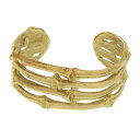 美品 イヴ サンローラン ヴィンテージ メタル ゴールド バングル ブレスレット アクセサリー 0815 【中古】 YVES SAINT LAURENT