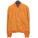 美品 エルメス やぎ革 サイズ50 オレンジ ブルゾン 0337【中古】HERMES メンズ