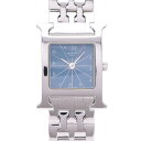 美品 エルメス Hウォッチ HH1.210 クオーツ 腕時計 SS ブルー 青文字盤 0456【中古】HERMES(2)