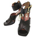 未使用品 バリー JACINTE サイズ36 1/2 レザー ブラック ベルトサンダル サンダル 黒 0883【中古】BALLY(4)