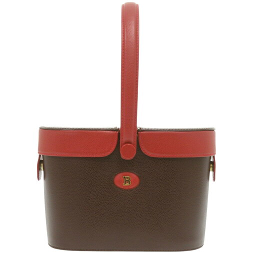 美品 バリー バニティ アクセサリーポーチ レザー ブラウン/レッド ハンドバッグ 茶/赤 1678【中古】BALLY 美品 バリー バニティ アクセサリーポーチ レザー ブラウン/レッド ハンドバッグ 茶/赤 1678【中古】BALLY