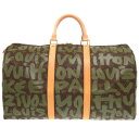 美品 ルイ ヴィトン キーポル50 モノグラム グラフィティ カーキ M92196 ボストンバッグ LV 0750 【中古】 LOUIS VUITTON