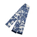 美品 ヴァレンティノ シルク ブルー ホワイト スカーフ 0432【中古】VALENTINO(4)