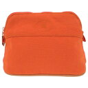 新品同様 エルメス ボリードポーチ 20 PM コットン オレンジ ポーチ 0837【中古】HERMES