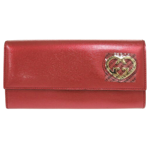 未使用品 グッチ ラブリーハート 245728 パテントレザー レッド 長財布 1652【中古】GUCCI 未使用品 グッチ ラブリーハート 245728 パテントレザー レッド 長財布 1652【中古】GUCCI