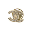美品 シャネル ココマーク ヘアアクセサリー ストーン メタル ゴールド アクセサリー 1359 【中古】 CHANEL ヘアピン