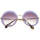 美品 ミュウミュウ SMU50Q プラスチック ステンレススチール パープル サングラス 0493【中古】MIUMIU