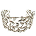 美品 ティファニー オリーブリーフ バングル ワイド カフ AG925 シルバー 0490【中古】TIFFANY&Co.