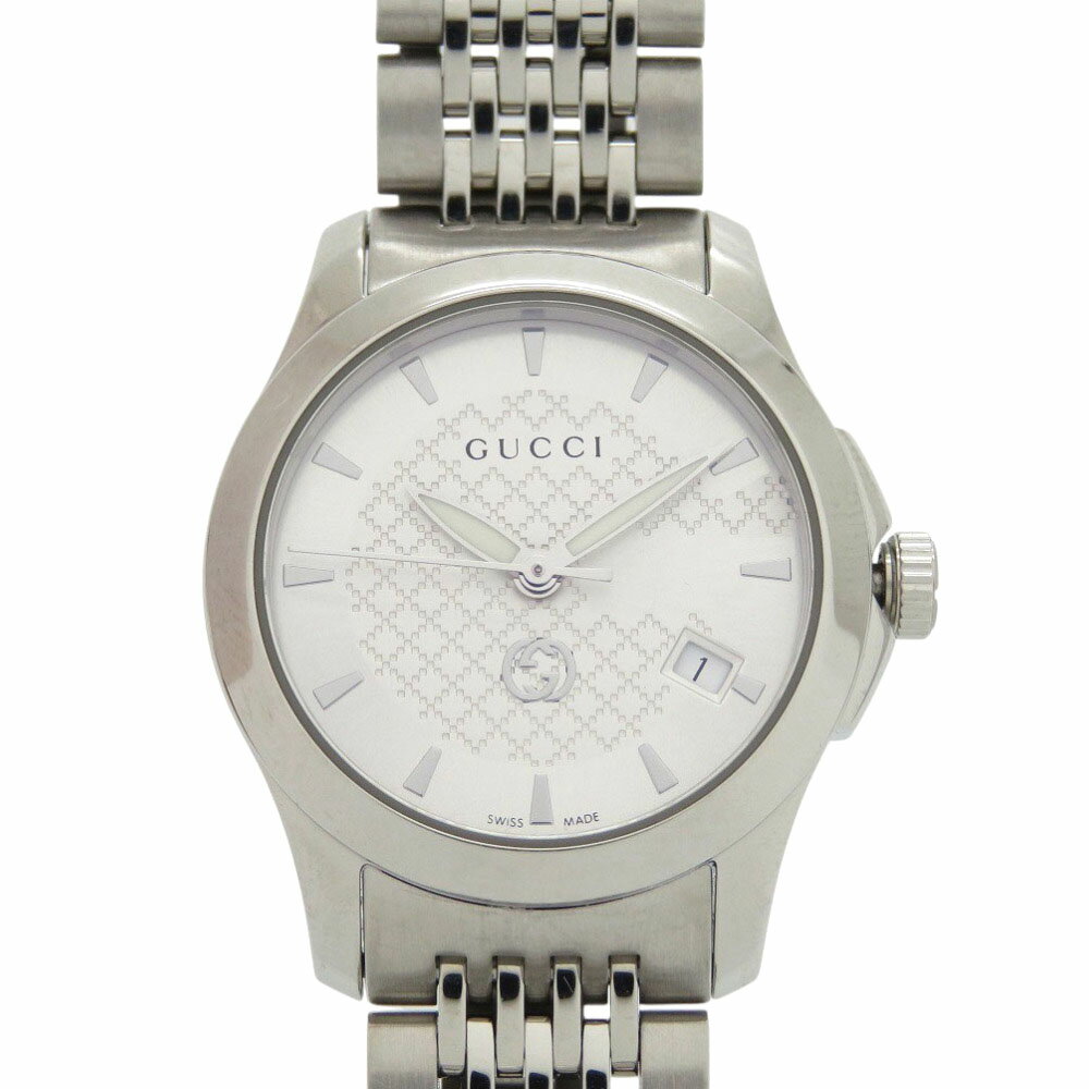 新品同様 グッチ Gタイムレス 126.5 SS シルバー クオーツ 腕時計 0564【中古】GUCCI