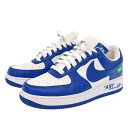 新品同様 ルイ ヴィトン NIKE AIR FORCE1 Low By Virgil Abloh White Royal レザー ブルー ホワイト スニーカー ...