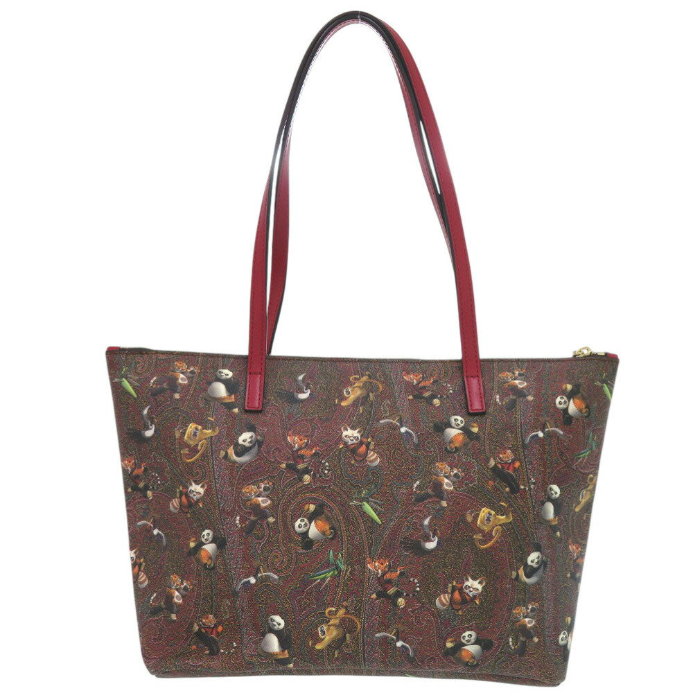 新品同様 エトロ カンフーパンダコラボ ドリームワークス アニメーション ペイズリー ポリエステル  ...