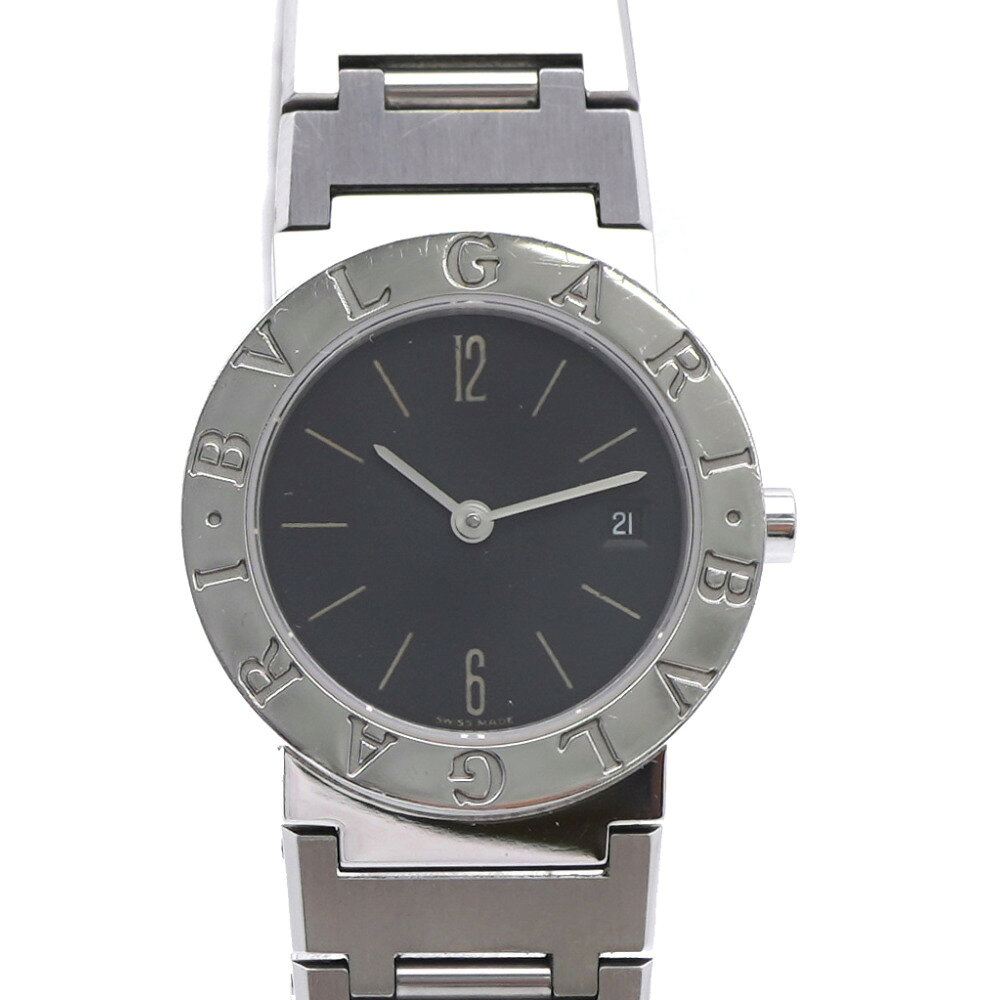 ブルガリ クオーツ ブルガリブルガリ BB26SS 腕時計 SS ブラック 黒文字盤 0809【中古】BVLGARI レディース