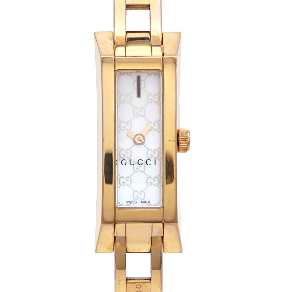 美品 グッチ 110 クオーツ 腕時計 SS シェル文字盤 0548【中古】GUCCI レディース