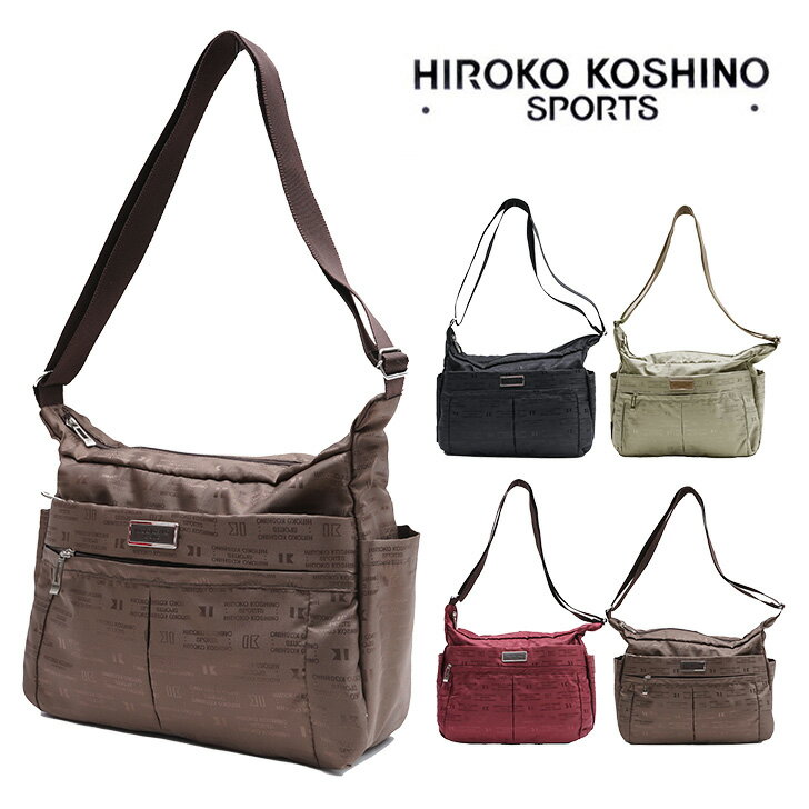 ヒロココシノ 旅行用持ち歩きバッグ レディース 【レターパック発送/時間指定不可】HIROKO KOSHINO SPORTS ヒロココシノ ショルダーバッグ 斜め掛けバッグ 肩掛け カバン 横型 Lサイズ ショルダー レディース HLD04 お出かけ サブバッグ 旅行 軽量 カジュアル ギフト プレゼント 母の日