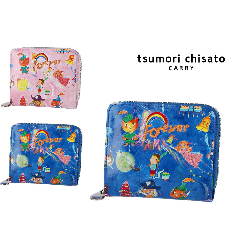 【tsumori chisato CARRY】 57896 ピーターパン ラウンドファスナー 2つ折り財布 ウォレット サイフ レ..