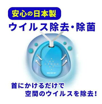 【即日配送】【10個セット送料無料】ウイルスシャットアウト　(首下げタイプ)　空間除菌カード 日本製　ネックストラップ付属 1個 二酸化塩素配合 即納　※ストラップの色は写真と異なる場合がございます。