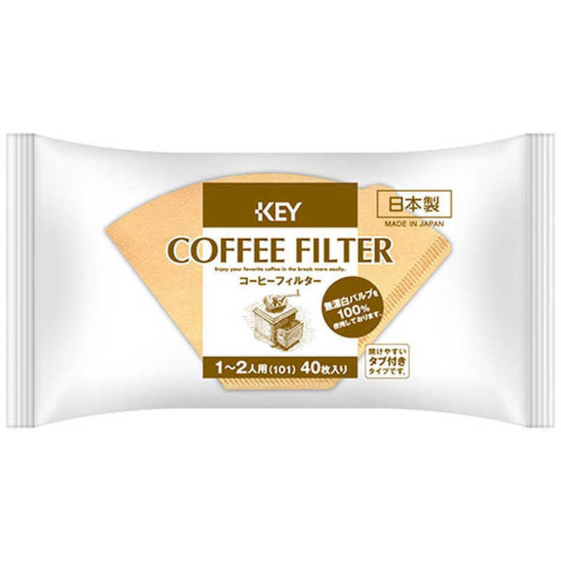 乐天商城 - 【240個セット】キーコーヒー　コーヒーフィルター 1〜2人用 無漂白 タブ付き 40P