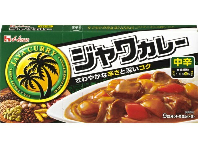 【60個セット】ハウス食品　ハウス　ジャワカレー　中辛 185g