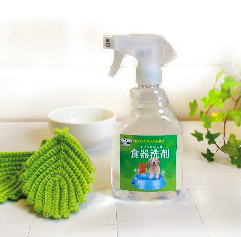 【同梱不可】【3個セット】アイテム 食器洗剤＆アクリルたわしセット400ML