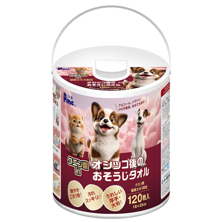 【同梱不可】【6個セット】第一衛材 クエン酸inオシッコ後のおそうじタオル　本体120枚