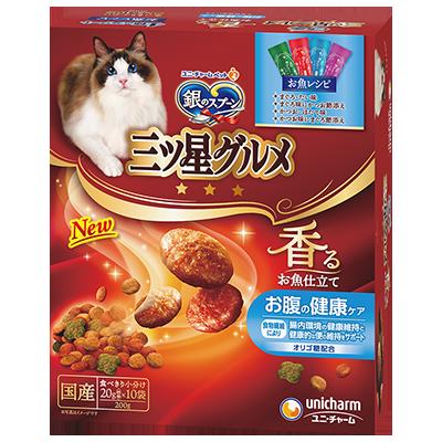 樂天商城 - 【同梱不可】【5個セット】ユニ・チャーム 銀のスプーン三ツ星グルメ香るお魚仕立てお腹の健康ケアアソート200g