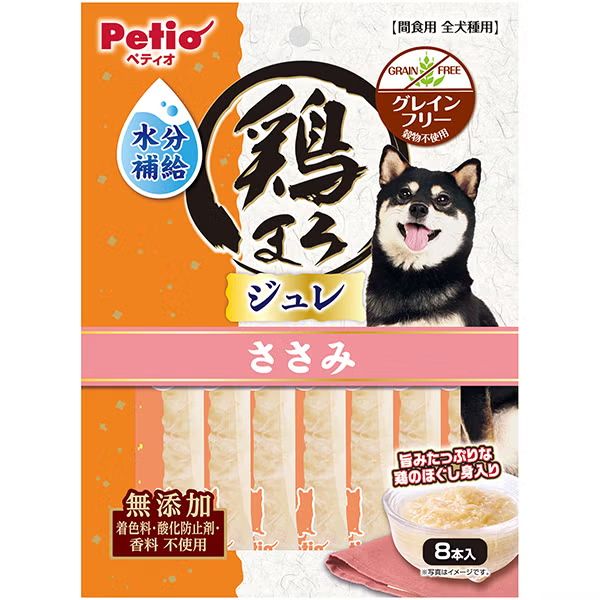 【同梱不可】 【30個セット】 ペティオ 鶏まろ水分補給ジュレスティックささみ10g×8本