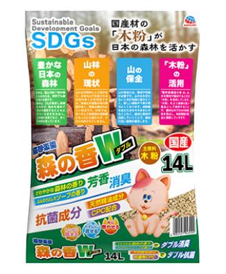 【同梱不可】アース・ペットEBC 猫砂楽園森の香W14L